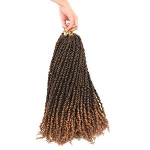 Pre-Bucle suave pasión primavera bomba giro mujeres pelucas Crochet trenza 100% pelo sintético - Product Image 3