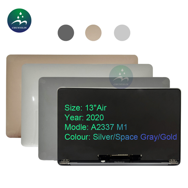 2020 Origin New A2337 LCD Display Assembly for Macbook Air Retina 13.3" M1 A2337 Full Complete Screen EMC 3598 MGN63 MGN73