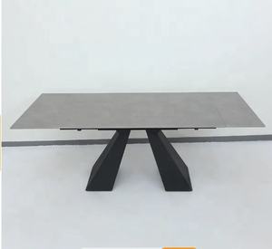 Juego <span class=keywords><strong>de</strong></span> mesa <span class=keywords><strong>de</strong></span> cena extensible con patas <span class=keywords><strong>de</strong></span> metal y cerámica superior, muebles modernos <span class=keywords><strong>de</strong></span> lujo, precio <span class=keywords><strong>de</strong></span> fábrica - Product Image 5