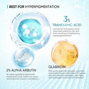 OEM ODM Skin <b>Care</b> Dryness Redness Whitening Fade Dark Spot 3% Tranexamic Acid Advanced Brightening Face Serum - Product Image 4