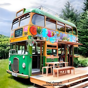 Autobús <span class=keywords><strong>de</strong></span> arte del hierro rosa <span class=keywords><strong>de</strong></span> doble capa 220V Tienda Móvil para el <span class=keywords><strong>mercado</strong></span> nocturno famoso en Internet que atrae ventas populares para la comida del autobús del té <span class=keywords><strong>de</strong></span> la leche - Product Image 6