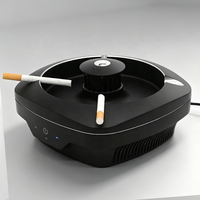 Cendrier purificateur d'air intelligent avec écran LED |   Absorbeur de fumée à ions négatifs à 3 vitesses à détection automatique pour bureau et hôtel