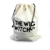 Özel boyut geri dönüşümlü tuval pamuk büzme ipi ayakkabı çantası Logo pamuk toz torbası büzgülü pamuklu çanta