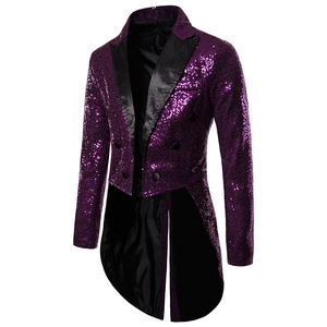 Traje de hombre, esmoquin redondo con botones de lentejuelas, espectáculo de escenario, anfitrión de boda, Festival de baile, celebración, cena, ropa informal para hombre, abrigo para hombre - Product Image 5