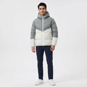 Full Customization Warm Waterproof Canvas Puffer Jacket <b>Stand</b> Front Winter Season Streetwear Quilted Popular Wholesale Price Men - Product Image 1