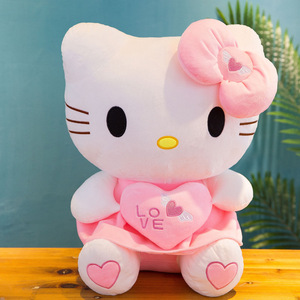 Nuovo Portachiavi Peluche a Forma di Gatto Rosa, Morbido Cuscino 3D Cartone Animato, Regalo di Compleanno per Ragazze - Product Image 6