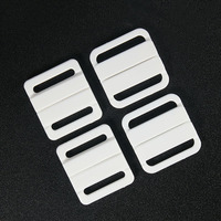 Boucles de fermeture avant de soutien-gorge en plastique en gros, personnalisées, durables, couleur blanche, fermoir de bikini 30mm