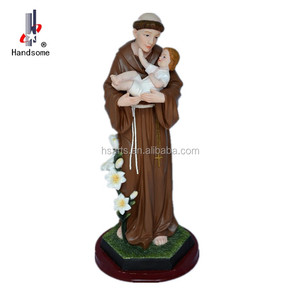 Católica St <span class=keywords><strong>Antonio</strong></span> antiguo hecho a mano <span class=keywords><strong>de</strong></span> resina decoración estatuas religiosas - Product Image 1