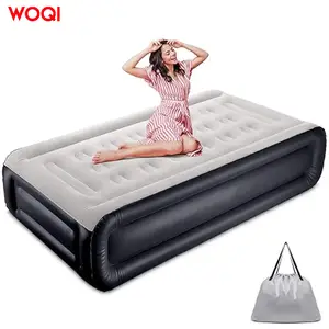 Sofá-cama inflável elevado para quarto grande, almofada de ar inflável para casa e hotel, WOQI