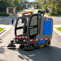 Balayeuse industrielle autoportée pour grandes surfaces extérieures, machine de nettoyage et de collecte de poussière