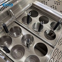 Kompor Mie Komersial Modular Gas Listrik dengan Kaki yang Dapat Disesuaikan, Pembakar yang Dapat Diganti, Kabinet Opsional, dan Oven Combo untuk Hotel