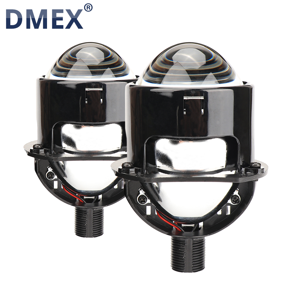 DMEX E6 2,5 дюймов H4 H7 9005 9006 Bi светодиодный объектив проектора модернизации высокое ближнего и дальнего света фар, 100W 10000Lm 6000K