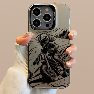 Étui de téléphone portable antichoc en TPU avec design de dessin animé de motard anime cool AnQu pour 13/14/15/16/17 - Product Image 2