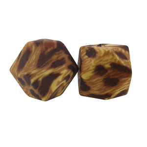 Venta al por mayor 2026: Mordedores de madera sin BPA para bebés, clips para chupetes, cuentas de silicona hexagonales geométricas de 11 mm, 13 mm y 17 mm para la dentición. - Product Image 6