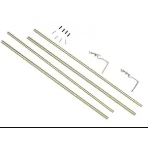 Tringle à rideaux double Vianney 1,40 à 2,60 m en acier inoxydable moderne pour salon - Product Image 1