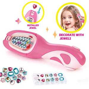 Kit de tampons à cheveux pour filles, jouets de mode pour se coiffer, bijoux de cheveux, tampons à cheveux diamantés scintillants - Product Image 3