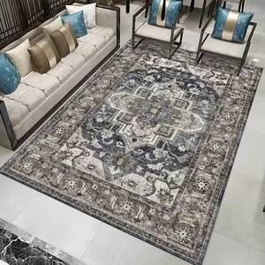 Tapis persan <span class=keywords><strong>noir</strong></span> moderne en fausse fourrure de cachemire, fabriqué à la machine, lavable, résistant aux taches, antidérapant, réversible, de haute qualité, personnalisable - Product Image 2