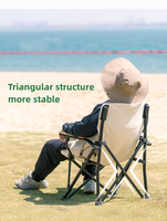 Chaise de plage pliable de haute qualité Chaise de camping en plein air avec logo personnalisé avec main courante en hêtre