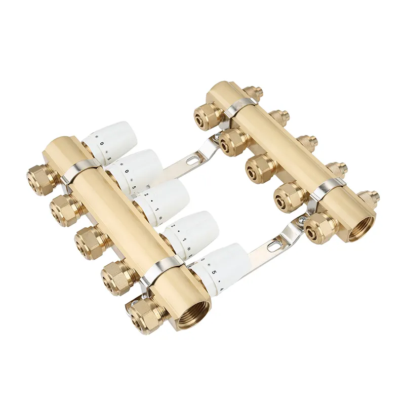 Sản xuất chuyên nghiệp Brass hệ thống sưởi ấm sàn đa dạng loại đồng thau nước đa dạng 2-12 cửa hàng