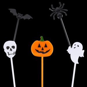 50 Palillos Decorativos para Cupcakes con Temática de Cumpleaños, Decoración para Pasteles, Palillos de Plástico con Forma de Fantasma para Halloween - Product Image 3