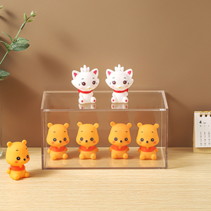 Trong suốt <span class=keywords><strong>Acrylic</strong></span> lưu trữ hộp hình chữ nhật vỏ sò chống bụi hộp lưu trữ hộp Trà Trang sức triển lãm - Product Image 4