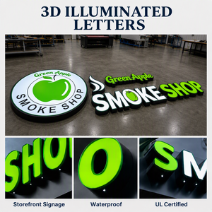 Custom Waterproof LED Illuminated Logos Signage Front Open <strong>Sign</strong> Board Smoke Shop Store Channel Letters For Business Outdoor - Product Image 2