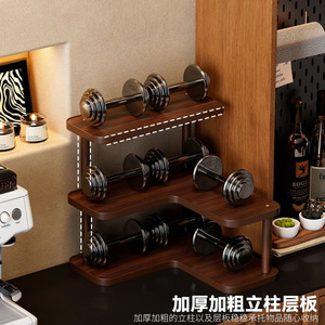 <b>Corner</b> Desktop Shelf 3 Tier Wood <b>Storage</b> Rack For Kitchen Coffee Bar Organizer Display Stand - Product Image 2