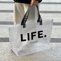 Sac fourre-tout réutilisable avec impression personnalisée, sac de shopping en tissu tissé laminé recyclable