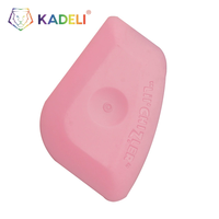 Petit grattoir polygonal rose pour vitres de voiture, outil de pose de film vinyle et de coloration