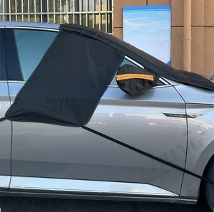 Oxford trois fenêtres Six sangles voiture <span class=keywords><strong>pare</strong></span>-brise avant couverture de <span class=keywords><strong>neige</strong></span> Anti-gel Anti-gel hiver demi-couverture trois couches épaissie - Product Image 3