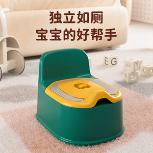 Baby <b>Potty</b> <b>Training</b> Seat For 6-36 Months Toddler With Non Slip Design Green Yellow Color PP Material - Product Image 1