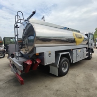 Camión Cisterna de Combustible Diésel de Aleación de Aluminio de 4x2 y 5000L, Camión de Reabastecimiento Móvil para Obras de Construcción
