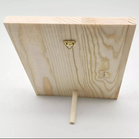 Panneau en bois vierge mural ou debout avec support amovible Plaque en bois biseauté pour l'impression d'artisanat d'art