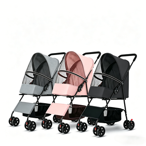 <span class=keywords><strong>Poussette</strong></span> pour animaux de compagnie de haute qualité pour chiens et chats, pliage facile avec doublure amovible - Product Image 4