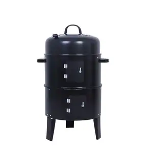 Fumoir de Barbecue 3-en-1 multifonctionnel Grill de Barbecue en plein air boîte de Barbecue domestique commerciale poêle à Bacon