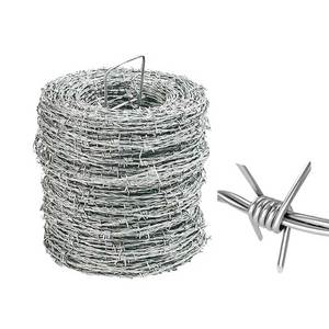 Fil <span class=keywords><strong>barbelé</strong></span> galvanisé à double torsion <span class=keywords><strong>de</strong></span> haute résistance et qualité supérieure Bwg 15*500m - Product Image 5