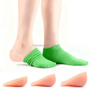 Coussinets de talon orthopédiques en gel de <span class=keywords><strong>silicone</strong></span> pour augmenter la hauteur invisible Semelles de coussin de talon pour le massage des pieds, unisexe - Product Image 5