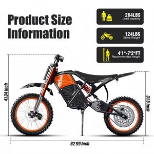 Motocicleta Eléctrica Todoterreno de Alta Velocidad de 3000W, 48V 20Ah, Batería de Litio Extraíble, Motocicleta Eléctrica Juvenil Rápida, Pit Bike - Product Image 6