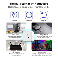 Prise intelligente Tuya, adaptateur prise AU, WiFi 2,4 GHz, contrôle sans fil, fonction de surveillance de la puissance, compatible Alexa, 16A
