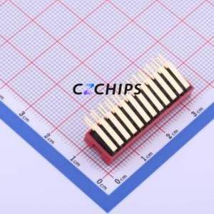 DA-12RP DIP Switch Through hole Component (THT) Switch Flat Toggle, Raised Type Single Pole Single Throw 12 PC Pin - Product Image 2