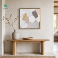 Art mural abstrait de luxe nordique personnalisé en usine, couleurs Morandi, impression sur toile moderne avec cadre en bois