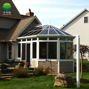 4 Saisons extérieur préfabriqué isolé vitré toit à pignon autoportant en aluminium véranda maisons en verre pour jardin - Product Image 4