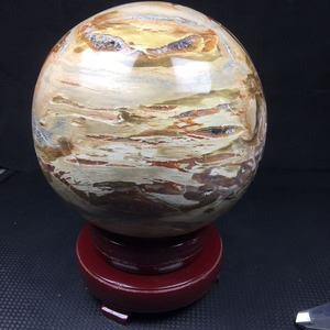 Esferas de Madera Petrificada Natural de Alta Calidad al por Mayor, Bolas de Cristal Fósil Curativas, Decoración Boho para Mesa, Artesanía de Cristal para el Hogar - Product Image 5