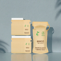 Sac à urine jetable compostable en PE avec fermeture éclair, toilettes d'urgence pour voiture en cas de congestion routière, pour femmes enceintes