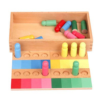 Jouets d'apprentissage en bois Montessori avec jeu de tri de ressemblance de couleur blocs de construction en bois jouets éducatifs d'illumination précoce