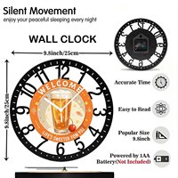 Horloge murale circulaire en fer de 25 cm au design artistique, décoration moderne pour la maison