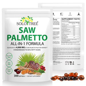 SOLOTREE 300カウント4000mgのこぎり<span class=keywords><strong>Palmetto</strong></span> Softgels前立腺尿健康サポート天然のこぎり<span class=keywords><strong>Palmetto</strong></span>カプセルサプリメント男性用 - Product Image 1
