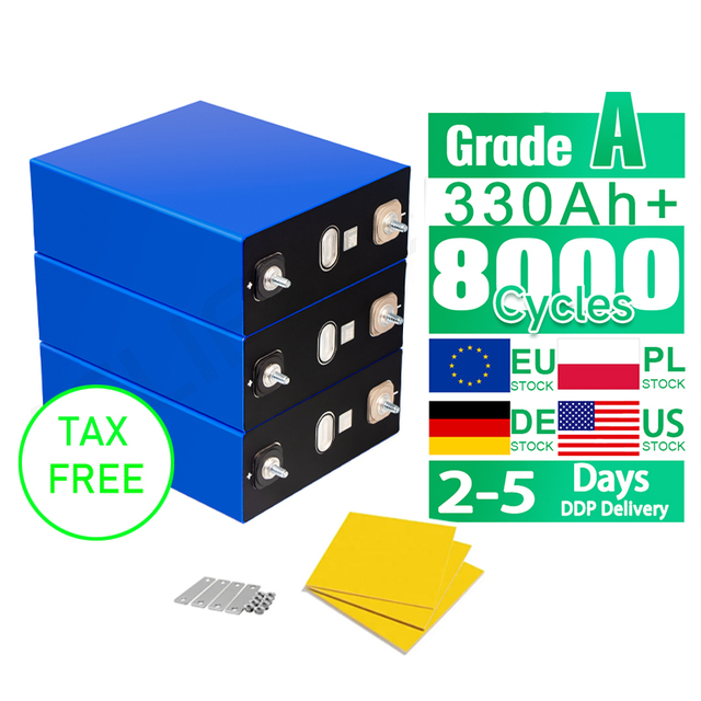 8000 Cycle Lifepo4 314 Ah Prismatic Battery Cell 3.2V Lifepo4 300Ah 314Ah 320Ah 330Ah Sunwoda Battery Lithium 314ah Eu Stock