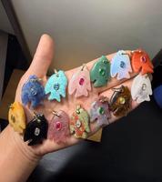 Pendentif Poisson en Pierre Naturelle avec Zircon Cubique, Breloque Animale Faite à la Main pour la Fabrication de Colliers Thème Océan