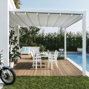 Pergola de jardin bioclimatique <span class=keywords><strong>sur</strong></span> <span class=keywords><strong>mesure</strong></span> avec réduction de 2 à 20 %, auvent rétractable en aluminium, gazebo, auvent métallique - Product Image 4
